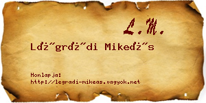 Légrádi Mikeás névjegykártya